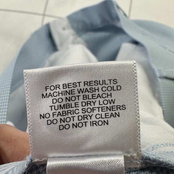 Peter Millar Shorts Mens 38 Crown Sport Blue White Houndstooth Golf Preppy Chino - Picture 5 of 12